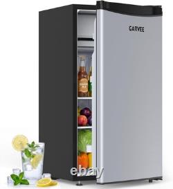 90L Mini Fridge Under Counter Fridge Freezer with Adjustable Temperature Control
