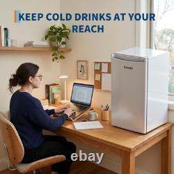 90L Under Counter Fridge Freezer Freestanding with 5-Level (0-18°c) Energy-Savin