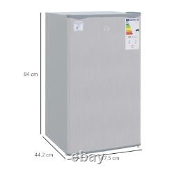 91L Freestanding Under Counter Fridge Ice Box Reversible Door Grey HOMCOM