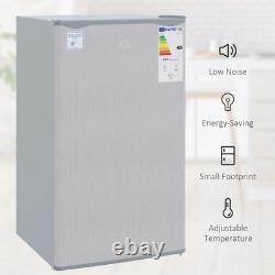 91L Freestanding Under Counter Fridge Ice Box Reversible Door Grey HOMCOM