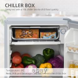 91L Freestanding Under Counter Fridge Ice Box Reversible Door Grey HOMCOM