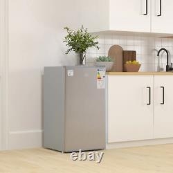 91L Freestanding Under Counter Fridge Ice Box Reversible Door Grey HOMCOM