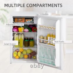 91L Freestanding Under Counter Fridge Ice Box Reversible Door White HOMCOM
