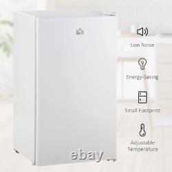 91L Freestanding Under Counter Fridge Ice Box Reversible Door White HOMCOM
