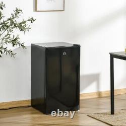 91L Freestanding Under Counter Fridge with Chiller Box Reversible Door Black