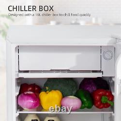 91L Freestanding Under Counter Fridge with Chiller Box Reversible Door White