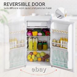 91L Freestanding Under Counter Fridge with Chiller Box Reversible Door White
