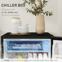 91L Freestanding Under Counter Fridge with Lock Black