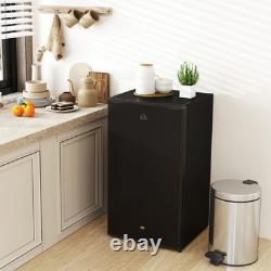 91L Freestanding Under Counter Fridge with Lock Black
