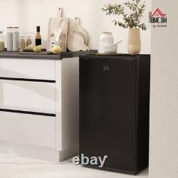 91L Freestanding Under Counter Fridge with Lock Black