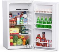 91L Freestanding Under Counter Fridge with Lock Black and white