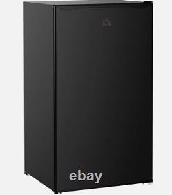 91L Under Counter Fridge Freezer Black Reversible Door 47.5cm Wide compact new