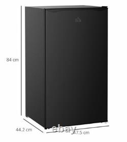 91L Under Counter Fridge Freezer Black Reversible Door 47.5cm Wide compact new