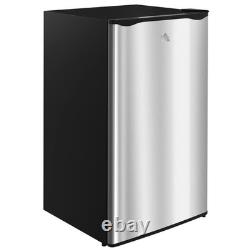 91L Under Counter Fridge Freezer Small Refrigerator Chiller Reversible Door Silv