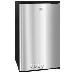 91L Under Counter Fridge Freezer Small Refrigerator Chiller Reversible Door Silv