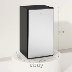 91 Litre Freestanding Under Counter Fridge Freezer, Small Fridge with Chiller