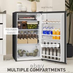 91 Litre Freestanding Under Counter Fridge Freezer, Small Fridge with Chiller