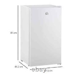 91 Litre Freestanding Under Counter Fridge Freezer with Chiller Box, Reversible