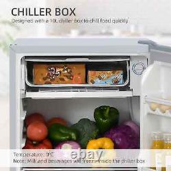 91 Litre Freestanding Under Counter Fridge Freezer with Chiller Box, Reversible