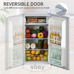 91 Litre Freestanding Under Counter Fridge, Reversible Door, 47.5cm Wide, Grey