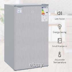 91 Litre Freestanding Under Counter Fridge, Reversible Door, 47.5cm Wide, Grey