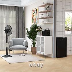 91 Litre Freestanding Under Counter Fridge with Chiller Box, 47.5cm Wide Black