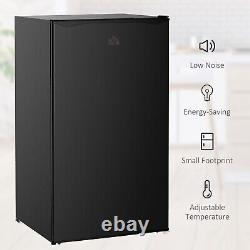 91 Litre Freestanding Under Counter Fridge with Chiller Box, 47.5cm Wide Black