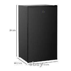 91 Litre Freestanding Under Counter Fridge with Chiller Box, 47.5cm Wide Black