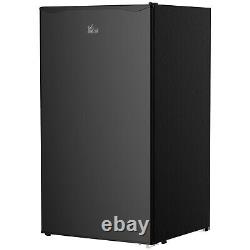 91 Litre Freestanding Under Counter Fridge with Chiller Box, 47.5cm Wide Black