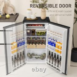 91 Litre Freestanding under Counter Fridge Freezer, Small Fridge with Chiller Bo