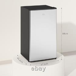 91 Litre Freestanding under Counter Fridge Freezer, Small Fridge with Chiller Bo