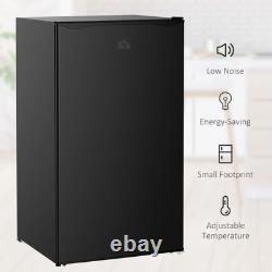91l Freestanding Under Counter Fridge With Chiller Box, Reversible Door, Black