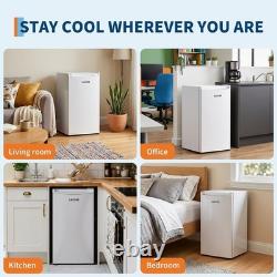 92L Mini Counter Top Fridge Portable Upright Single Door Fridge for Bedroom
