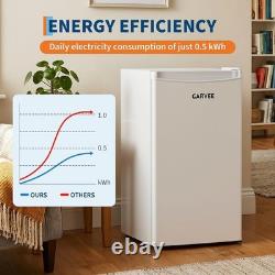 92L Mini Counter Top Fridge Portable Upright Single Door Fridge for Bedroom