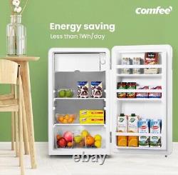93L Retro Freestanding Fridge for Under Counter Placement with Chiller Box