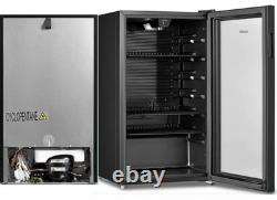 93L Under Counter Fridge, Adjustable Temperature (2-15°C), LED Lighting Cooler