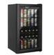 98l Under Counter Drinks Fridge Glass Door Beverage Cooler Black Adjustable