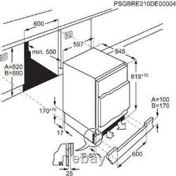 AEG SKB582F1AF 5000 Series 81.9 cm Integrated Under Counter Fridge #2141011