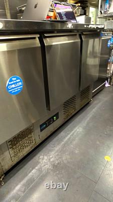 Adexa Commercial Stainless Steel Undercounter Refrigerator, 3 Door