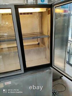 Allstar under counter commercial double door glass fridge bottle cooler