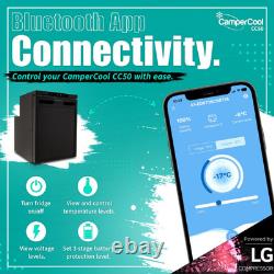 Alpicool 50 litre 12v LG Compressor Fridge/Freezer for Campervan Black