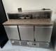 Atosa 3 Door Stainless Undercounter Refrigerated Prep Table / Pizza Counter