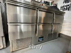 BLIZZARD Six Drawer under Counter Fridge 6 x 1/1 GN Stainless steel 386Ltr 140kg