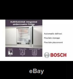 BRAND NEW BOSCH KUR15A50GB Integrated Undercounter Larder Fridge A+ 142 Litres