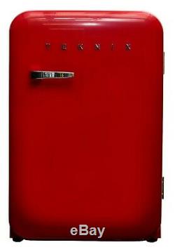 BRAND NEW Teknix T130RDR Retro Style Under Counter Fridge/Ice Box (55cm x 84cm)