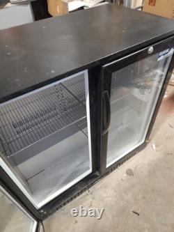 Back Bar 2 Hinged Door Bar Cooler Undercounter Pub Drink Bottle Fridge Gbc2
