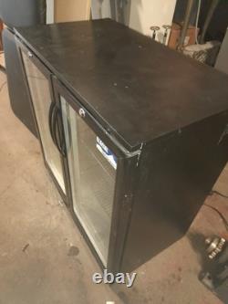 Back Bar 2 Hinged Door Bar Cooler Undercounter Pub Drink Bottle Fridge Gbc2