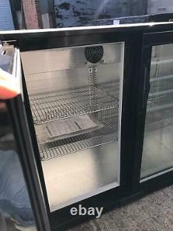 Back Bar Bottle Cooler / Chiller 2 Hinged Doors Drink Fridge Undercounter