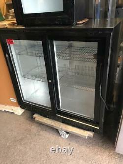 Back bar cooler sliding door undercounter fridge 208L Bottle Chiller 90x52x90cm