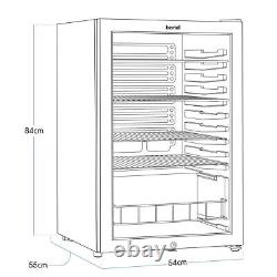 Baridi 115L Under Counter Beer Drinks & Wine Fridge Lock LED Light DH223
